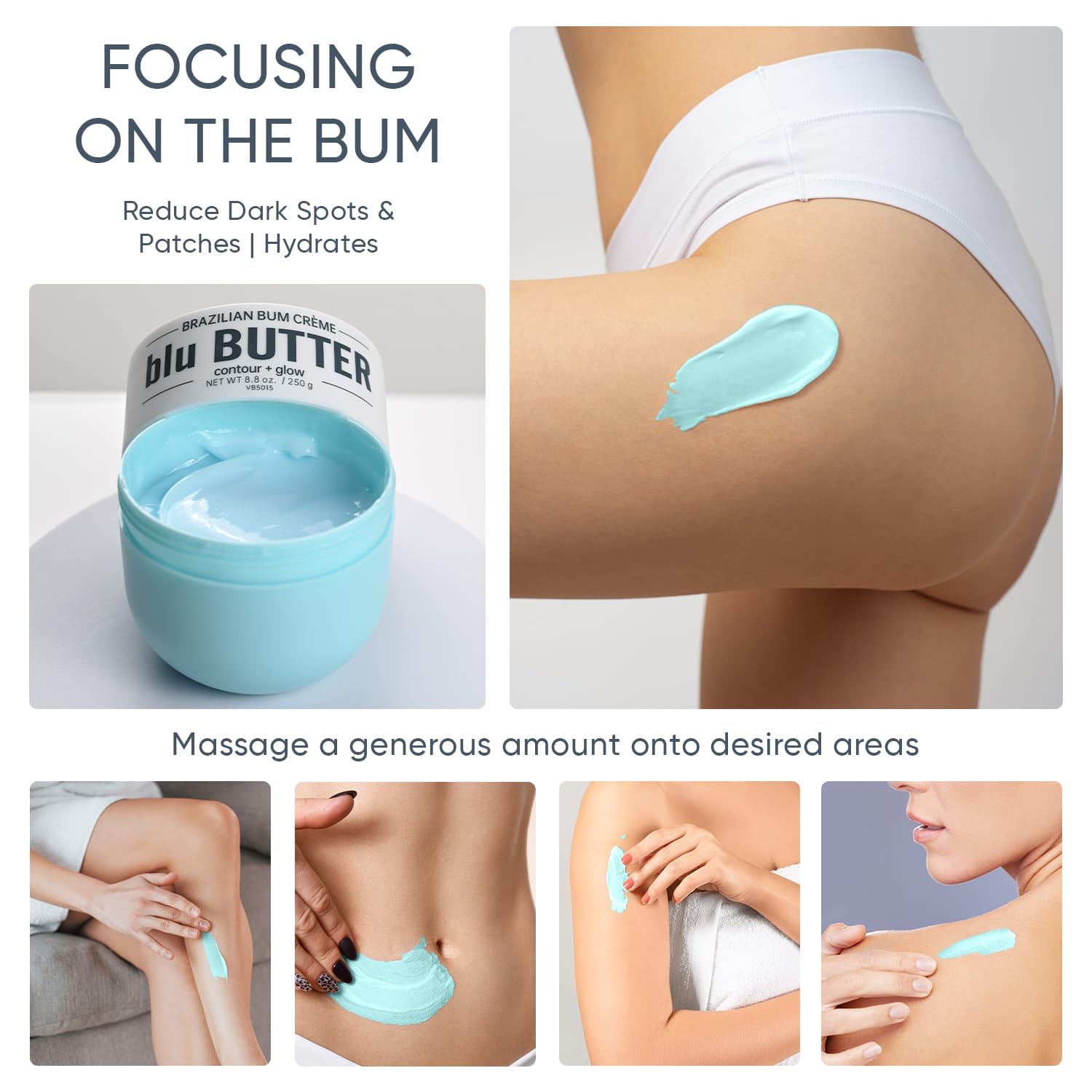 Martinni Brazilian Bum Cream – 8.8oz | Cellulite Booty Cream for Firming, Hydrating & Contouring | Smoothing Body Butter with Brazil Nut, Shea Butter & Vita Blu Complex | Lifts, Tightens.