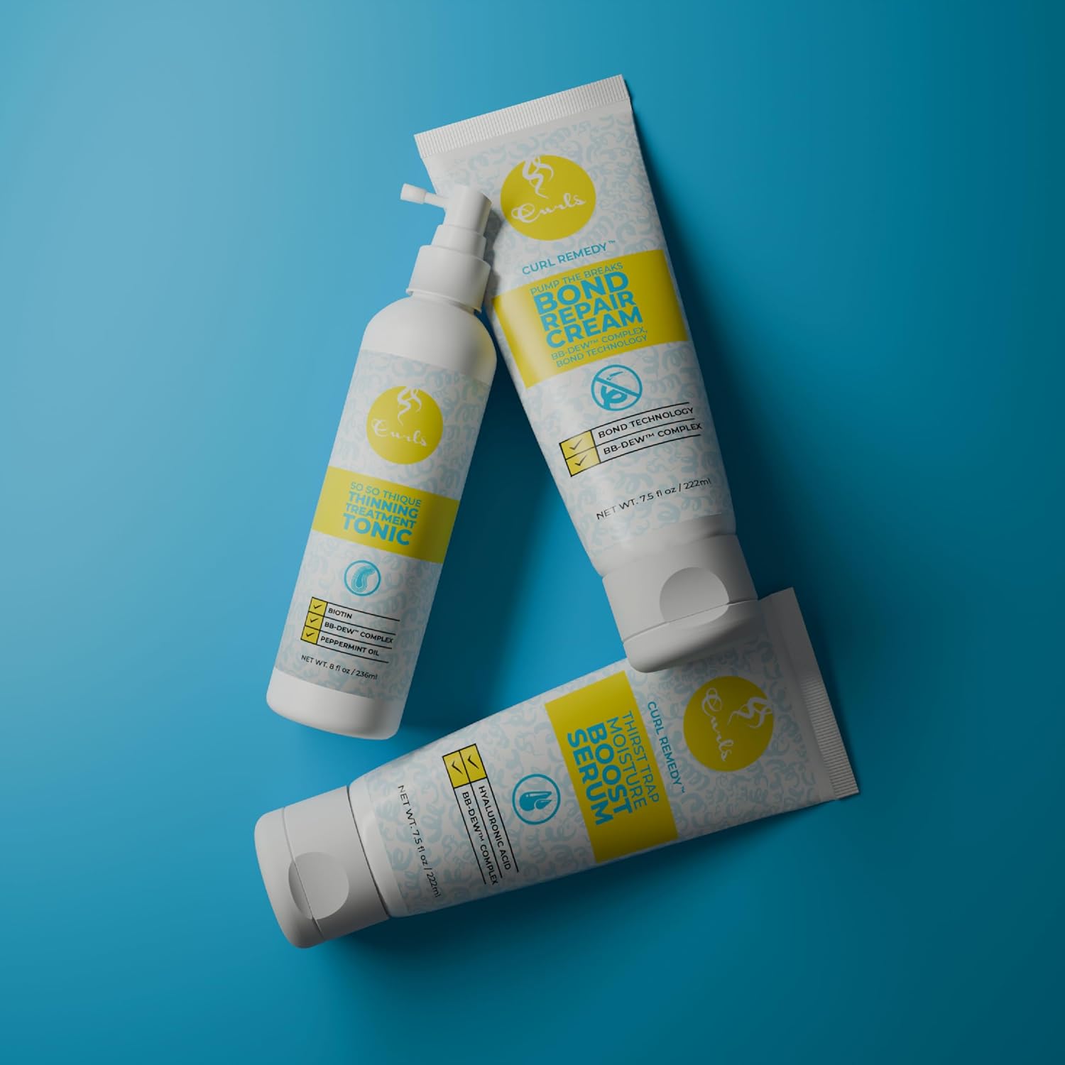 Curls Pump The Breaks Hair Repair & Moisturizing Cream - 7.5 fl oz, Bond Repair Treatment for Curly & Wavy Hair, Frizz Control, Deep Hydration & Damage Protection - Image 6