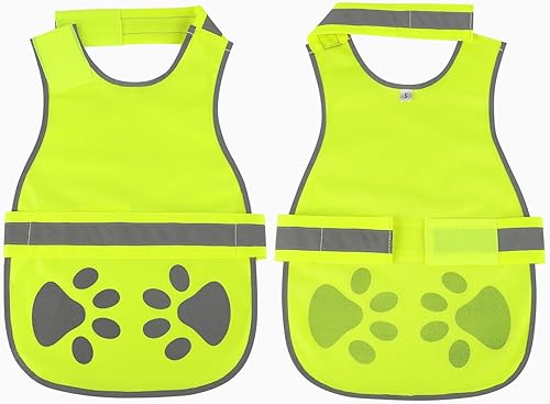 Miniatura 5 de Candofly Chaleco reflectante para seguridad para perro, chaleco fluorescente de alta visibilidad, chaqueta ligera, ropa para perro, arnés