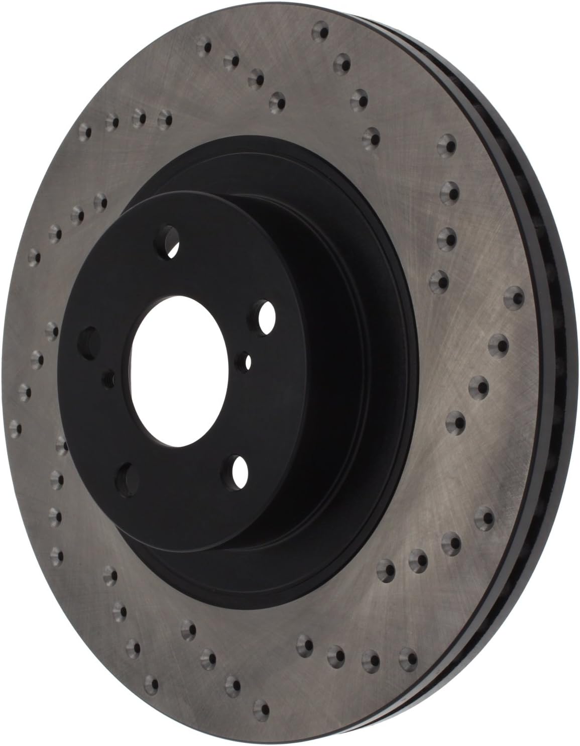 StopTech 128.47021R Sport Front Right Cross Drilled Disc Brake Rotor - Fits Select Scion, Subaru and Toyota Vehicles