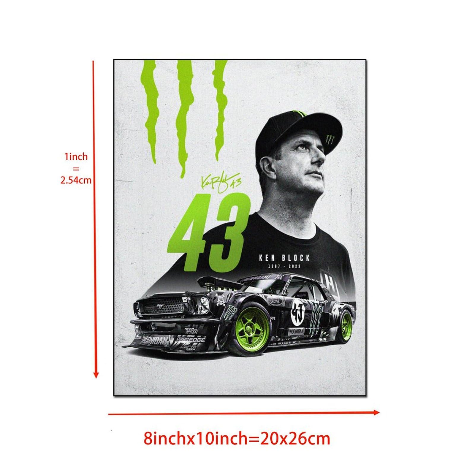 Amazon.com: HRtyDQ Póster de arte Ken Block American Professional