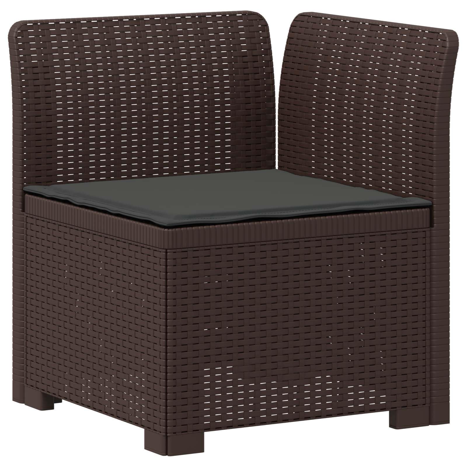 vidaXL Sofa Ogrodowa 6-osobowa z Poduszkami w Wyglądzie Rattanu PP