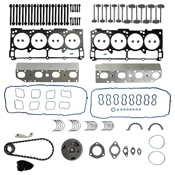 5.7 HEMI Engine Head Gasket Set Timing Chain Kit with VVT Sprocket Fit for Chrysler 300 Aspen Dodge Challenger Charger Durango Jeep Commander Grand Cherokee Ram 1500 2500 3500 5.7L V8 2009-2020
