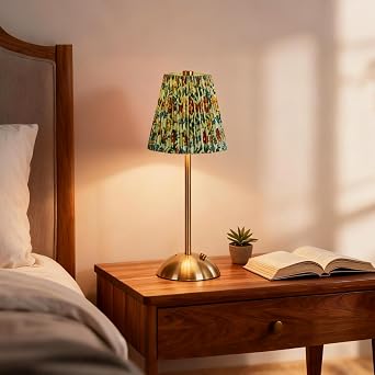 Table Lamp, Cordless, 3 Color Switching, Stepless Dimming, Nordic Retro Fabric, Night Light, Type-C Rechargeable, 2,600 mAh, Table Light, Touch Control, LED Desk Light, Stylish, Bedside Lamp