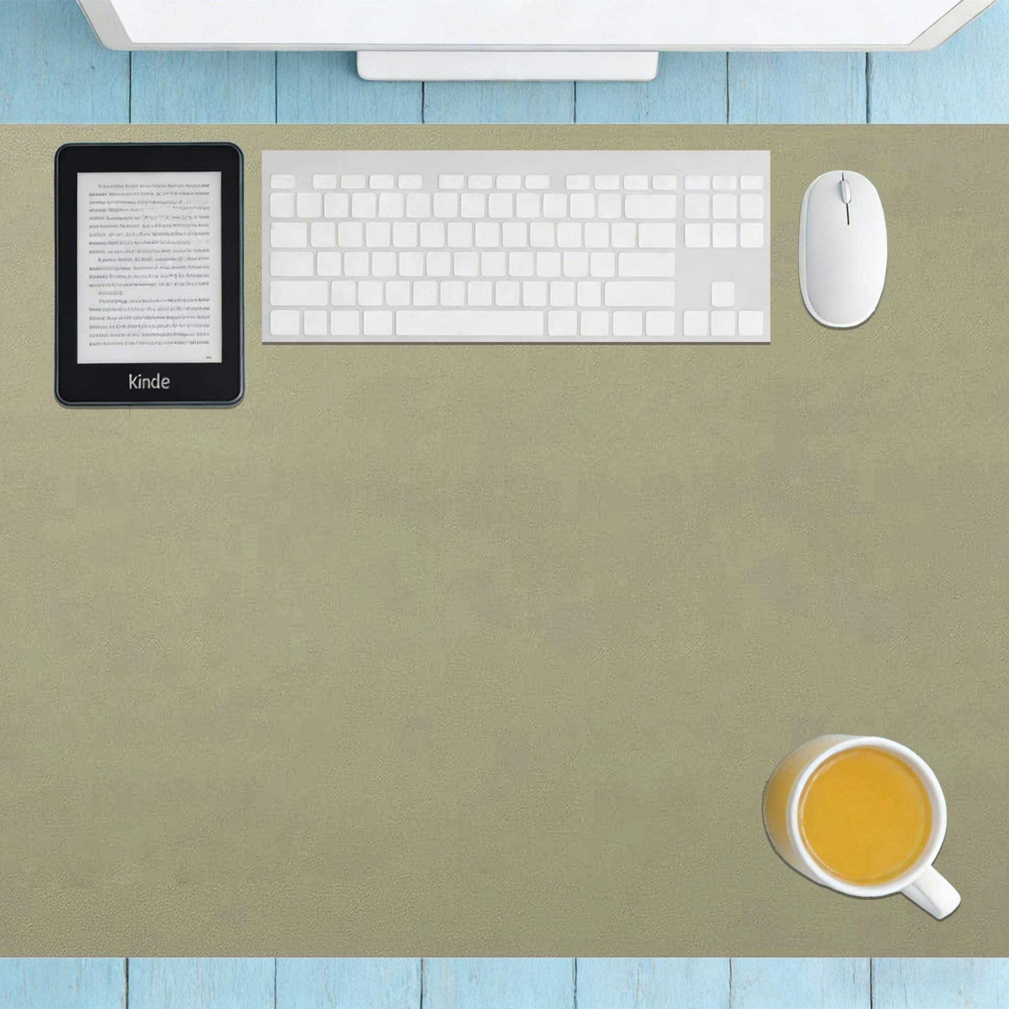 Desk Pad 100 x 100 cm Waterproof Waterproof Computer Desk Mat Spill Resistant Durable Design for Office Work Home Decor, Green