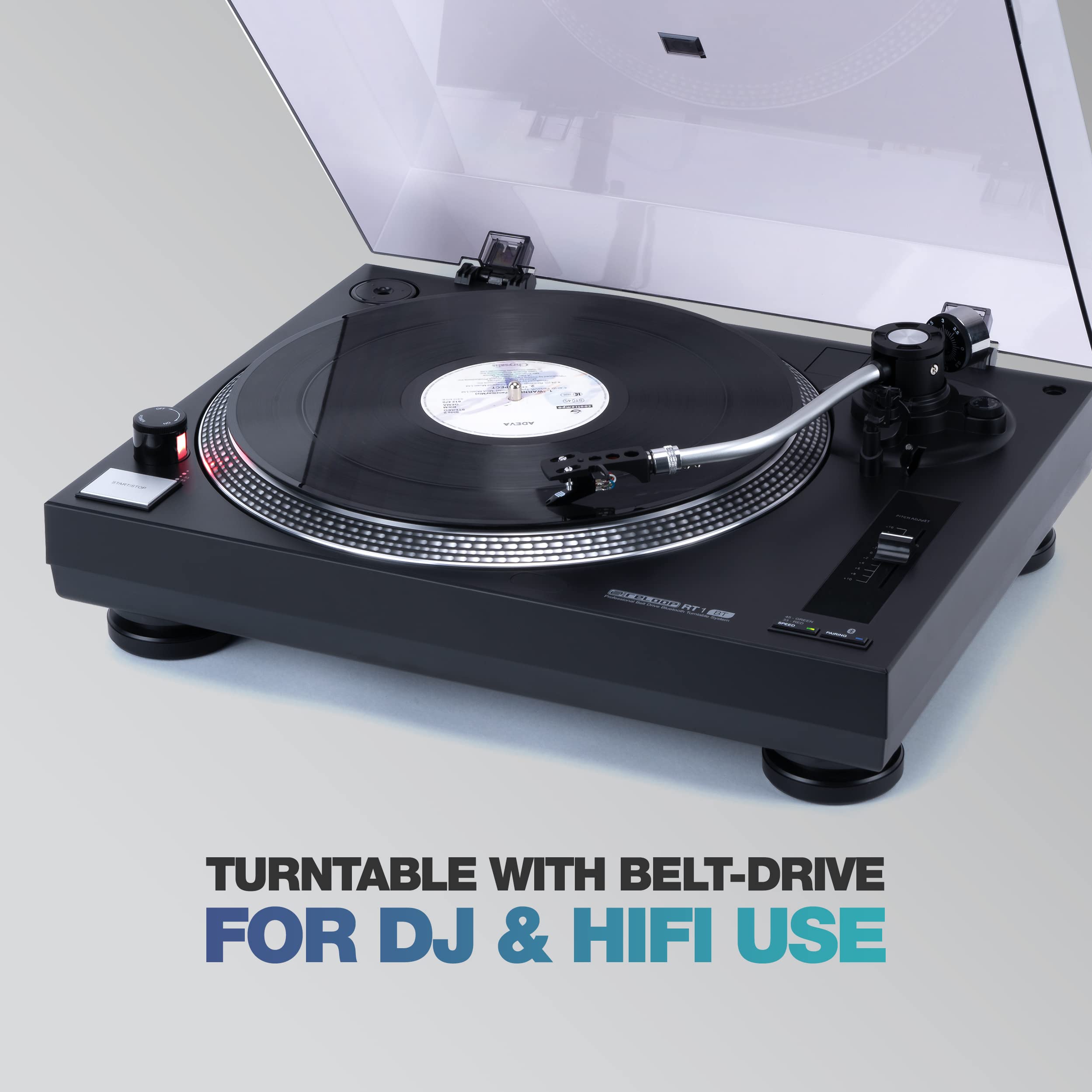 Reloop RT-1 BT & Reloop DSM-3 BT Speaker Bundle: Turntable + Speaker DJ and HiFi Pleasure Combined with Smart Connectivity