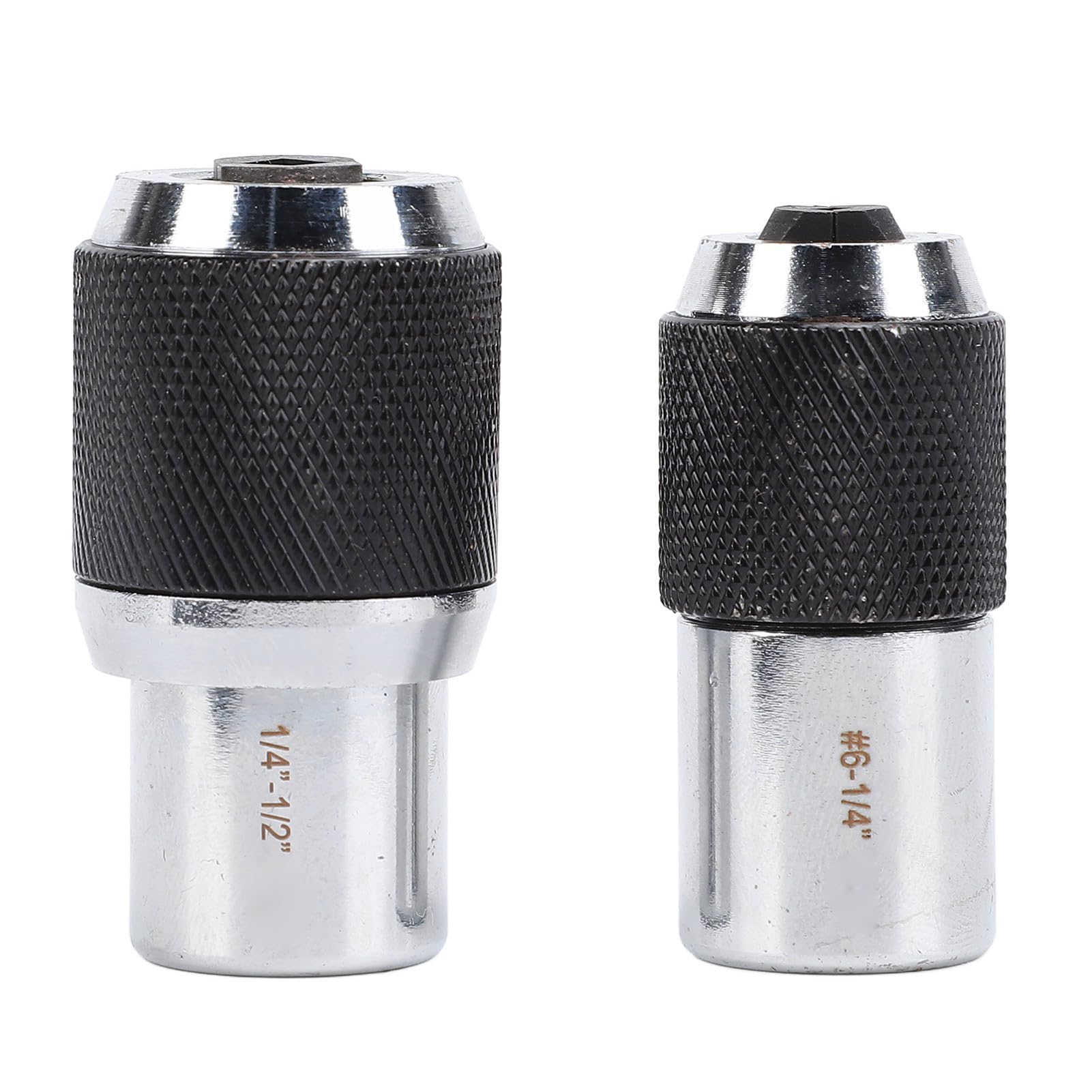 Yanmis Tap Sockets 3/8 Drive Adjustable Socket Set, 2Pcs Tap Socket Adapter 6-1/4in 1/4in-1/2in for Reamers and Screw Extractors, Tapping and Threading Tool for Tight Workshop Spaces