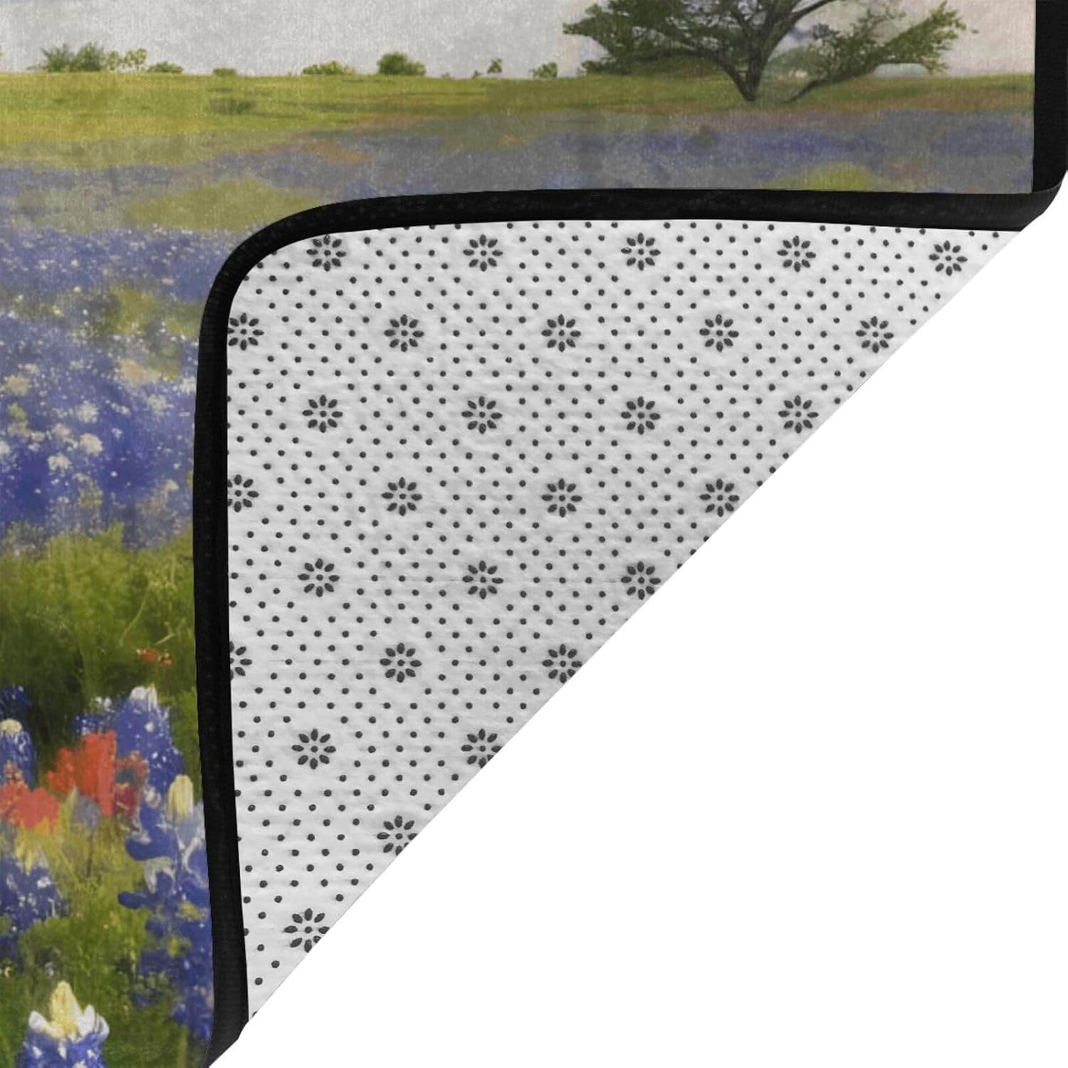 Area Rug Non-Slip Floor Mats Texas Bluebonnets Scenery Rugs for Living Room Doormat Vintage Living Room Rug Floor Carpet Washable Rugs for Bedroom Dining Home Decor Large Carpet 60x39 in