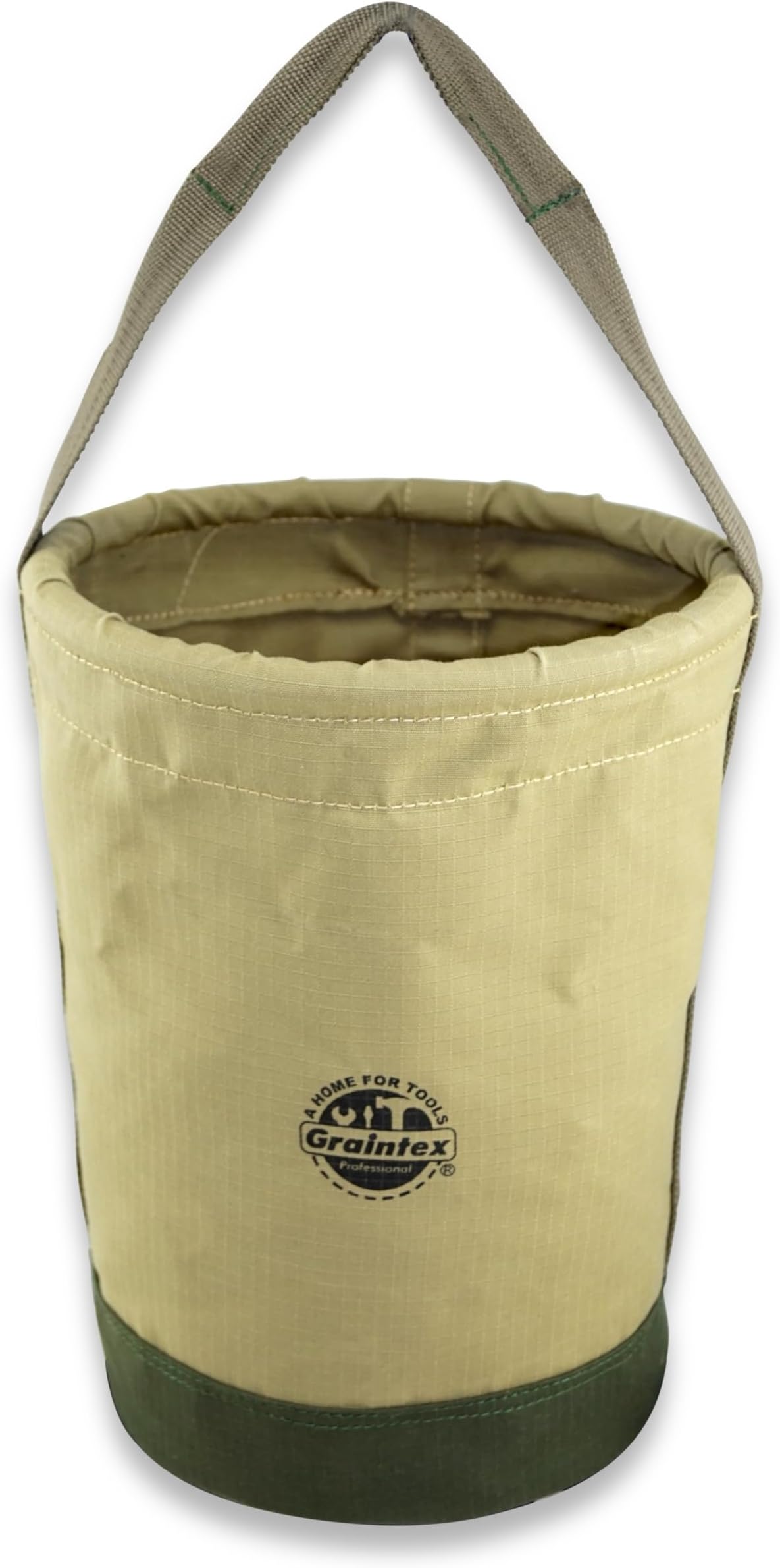 Graintex CB2414 Utility Tapered Canvas Bucket 12"X10"X15", Khaki