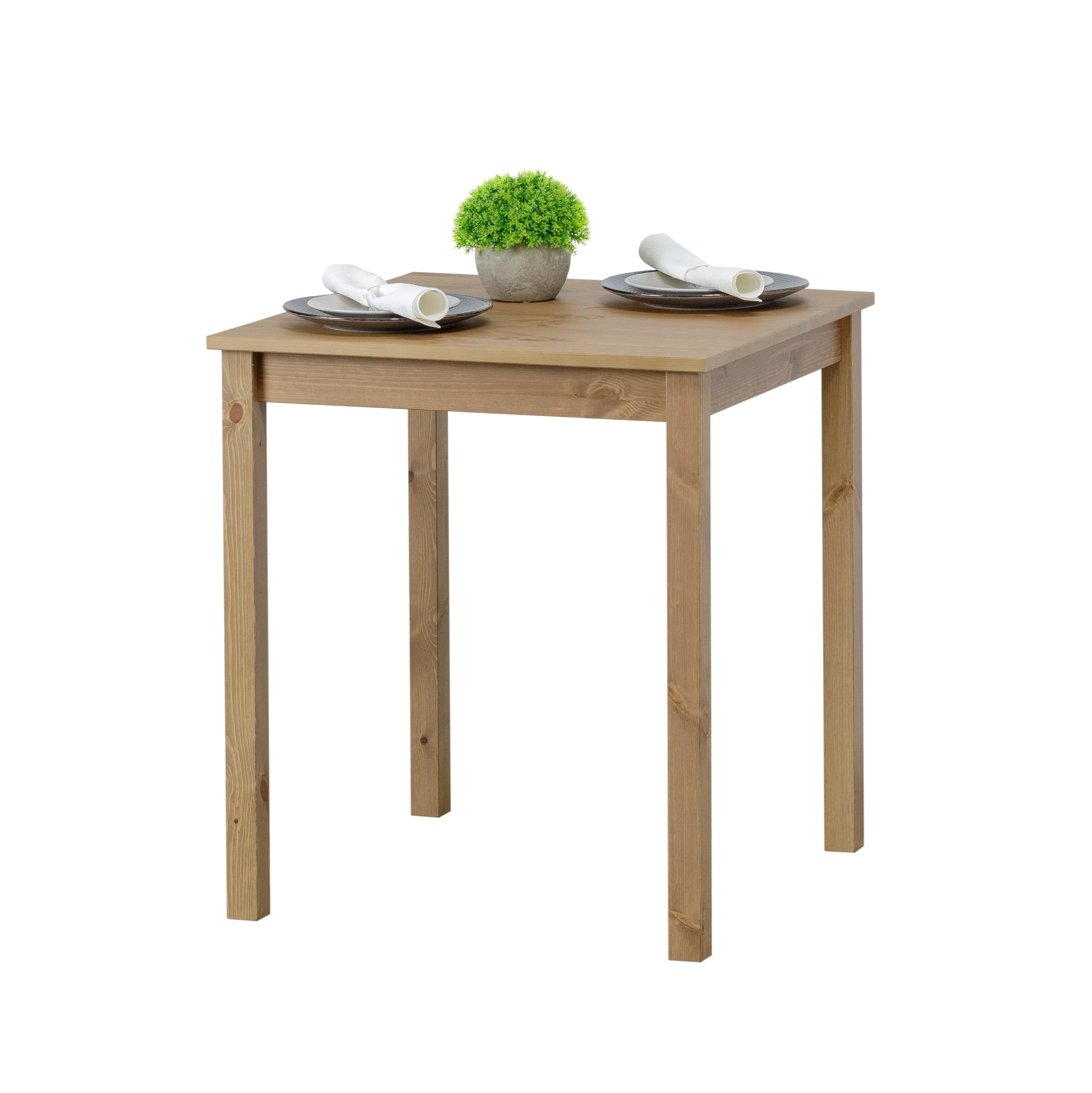 hagge home Skandinavisch Holz Tisch 68 x 68 | Esstisch Küchentisch Schreibtisch Esszimmertisch Desk Homeoffice Kinderzimmertisch Esszimmertische Esstische Wohnzimmertisch Arbeitszimmertisch Klein Braun