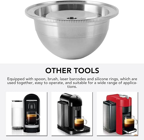 Miniatura 5 de Cápsula de café, cápsulas de café (2.7 fl oz) compatible con Vertuoplus plus, para vertuoline GCA1, para Delonghi ENV 135 máquina de café Cápsulas