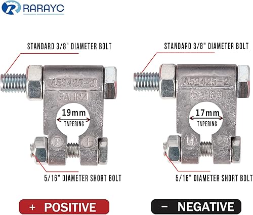Miniatura 6 de Kit de poste superior de terminal de batería con tapa, terminales de cobre, termorretráctil y poslavadora