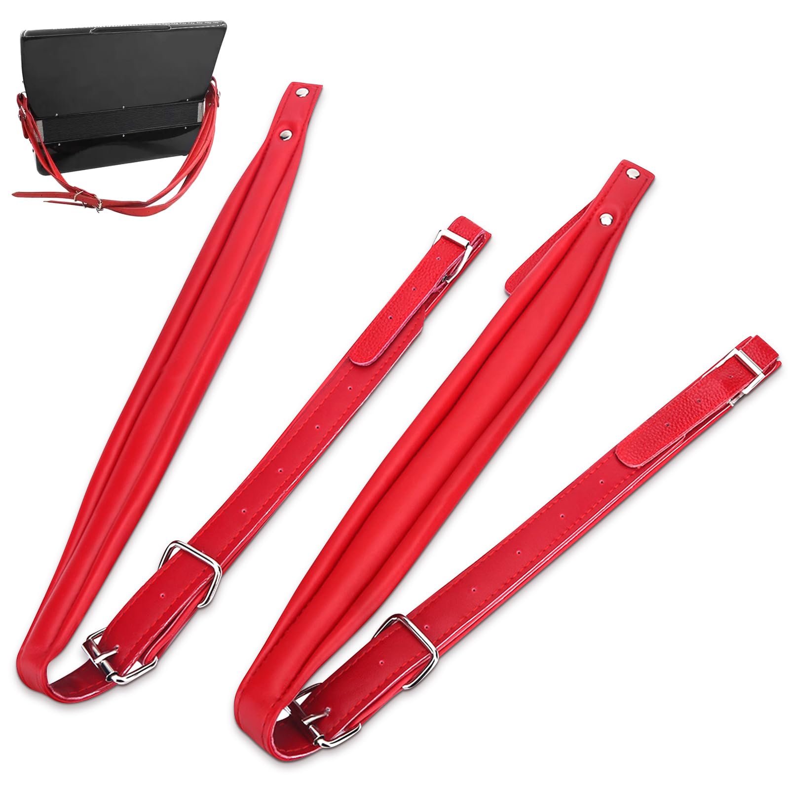 Tbest Accordion straps, Acordeones Straps Adult PU Leather accordion instrument for adults Wear resistant Shoulder Belts Adjustable for 16 120 Bass