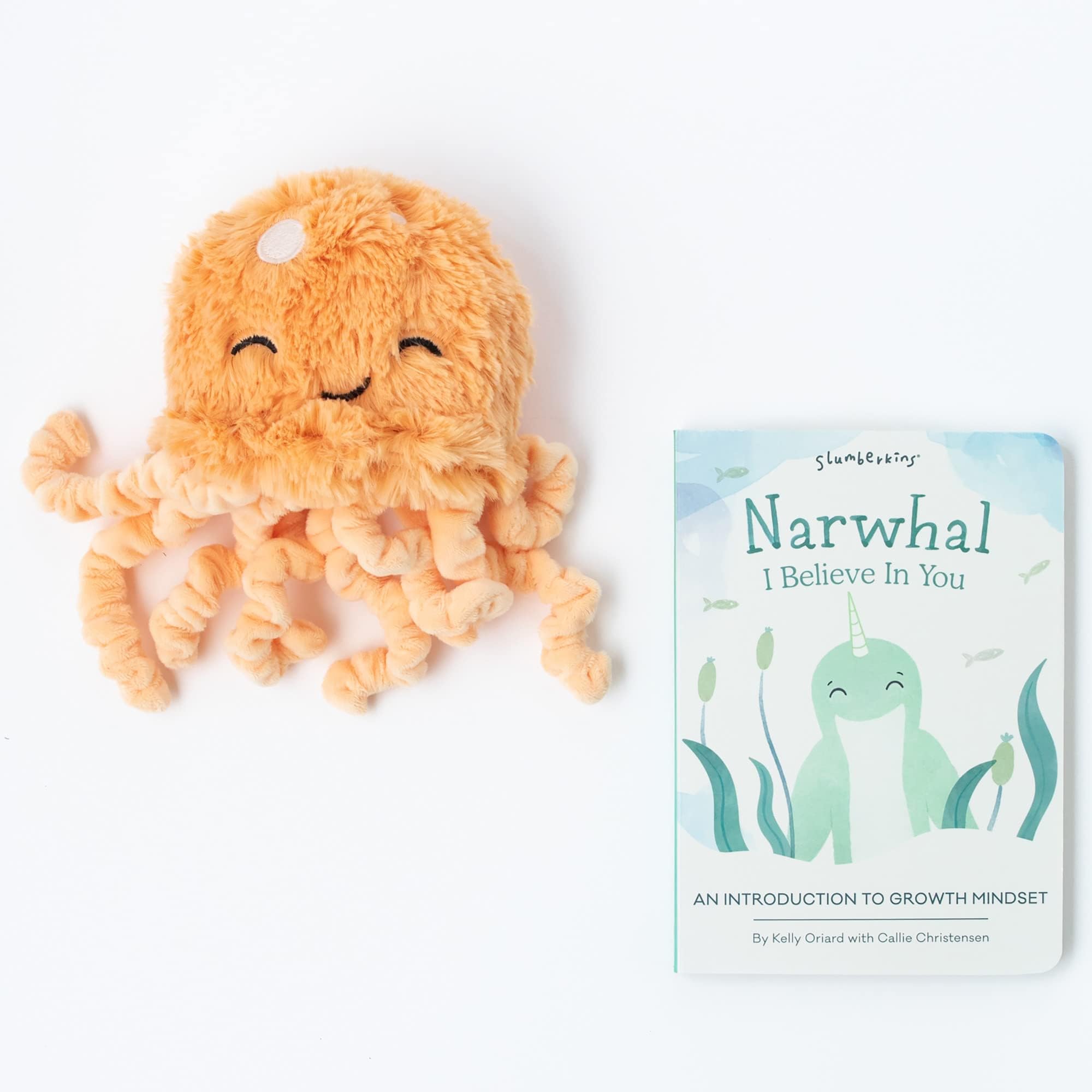 SlumberkinsNarwhal, I Believe in You Board Book & Jellyfish Mini | Supports Growth-Mindset & Social Emotional Intelligence for Ages 0+