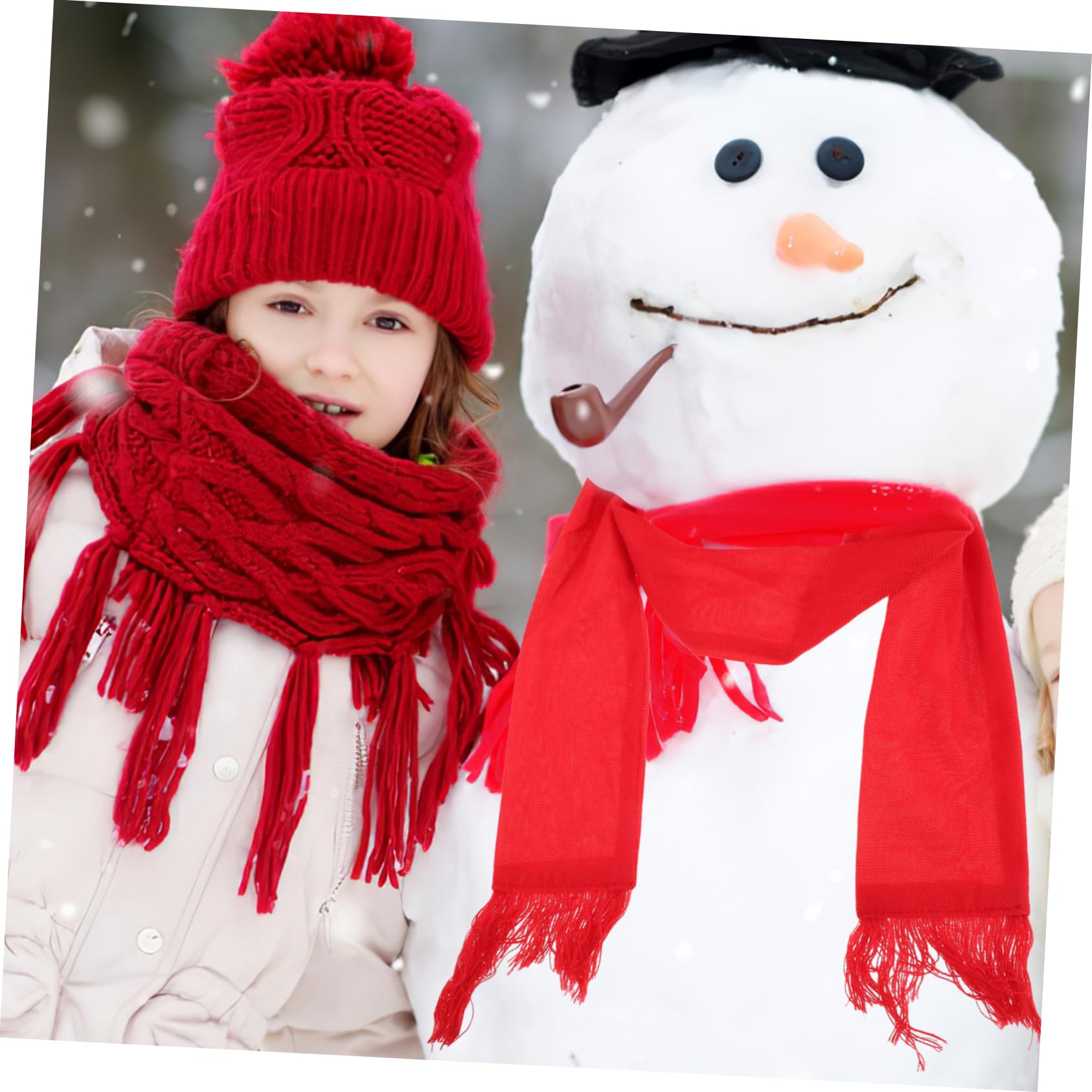 TOPBATHY 5 Sätze Schneemann verkleiden Sich Snowman Decoration Weihnachtsdekoration für draußen Schneemann-Ornament-Set für Weihnachten Schneemann, der Stütze verziert Schneemann-Bastelset