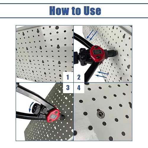 Miniatura 6 de TR TOOLROCK Kit de 500 tuercas remachadoras, SAE UNC Surtido de tuercas remachadoras 6#-32, 8#-32, 10#-24, 14"-20, 516"-18, 38"-16, 12"-13, acabado