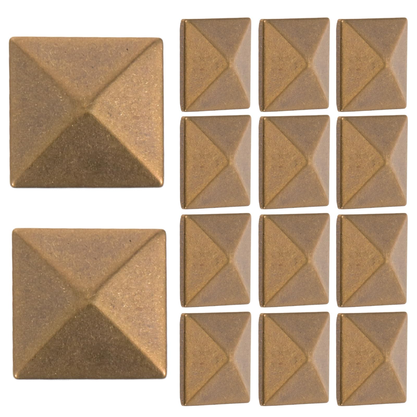 TOYANDONA Copper Pyramid Flatback Studs Sturdy Skin-Friendly Rivet Studs for Leathercraft 100 Pcs for DIY Decoration on Clothes, Bags, Shoes, Belts, and Handmade Crafts
