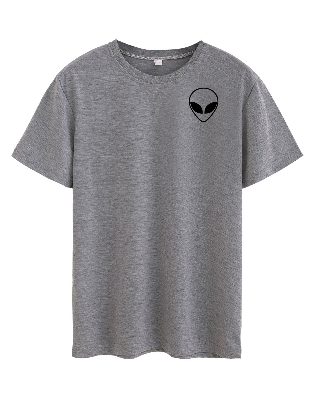 Women's Cotton Round Neck T Shirt - Alien (Grey). (Sizes from Small to 3XL).