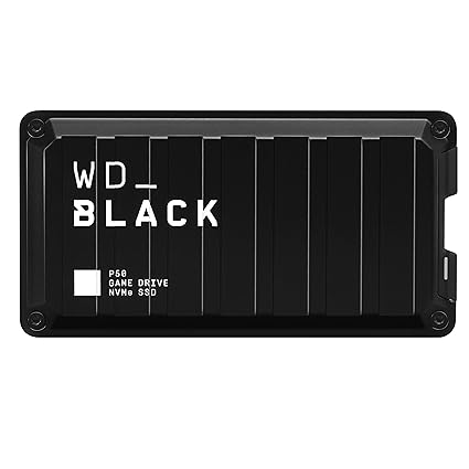 WD_Black P50 Game Drive SSD 1TB, 2000MB/s R, USB 3.2 Gen 2x2, for PS4, X Box, PC & Mac, 5Y Warranty