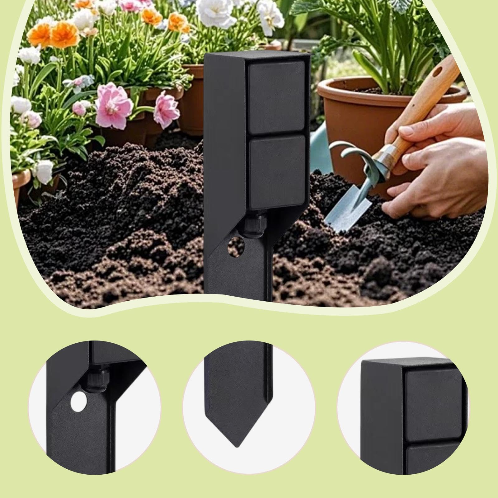 Pilastro per presa elettrica da giardino con copertura impermeabile, palo per presa elettrica esterna impermeabile per parco, Farm