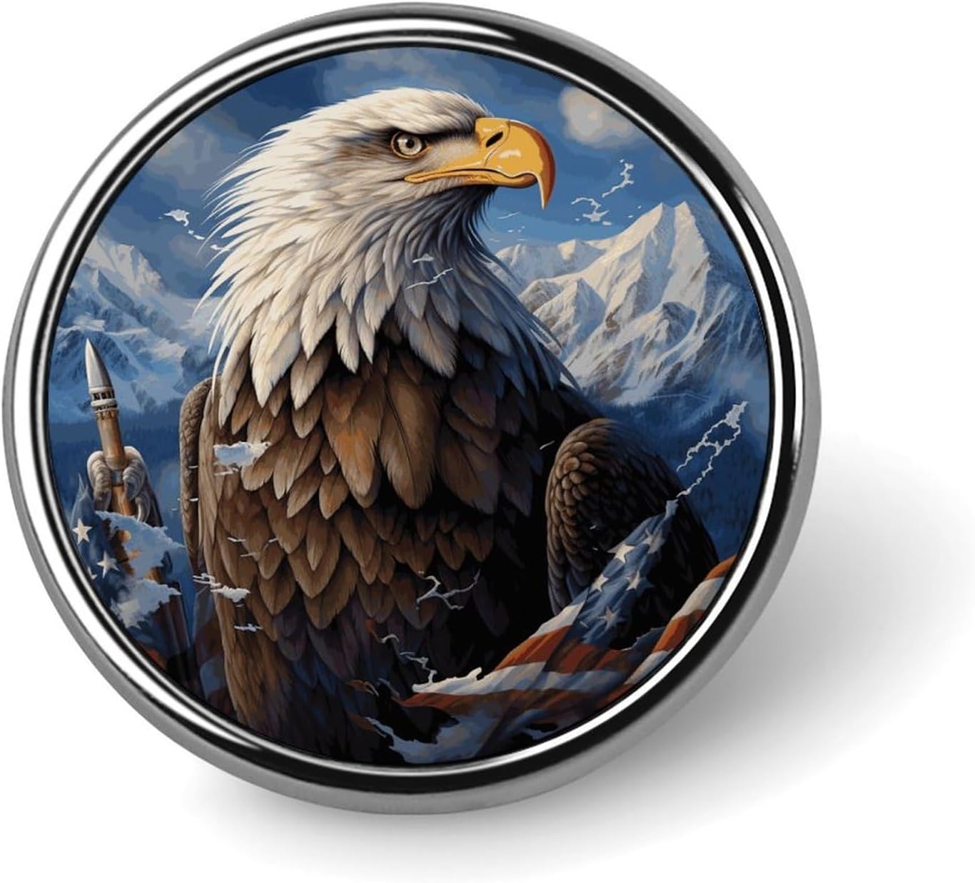 Eagle Brooch Pins Lapel Pins for Men Women Badge Button Cover Decorative Jewelry Charms for Hats Bags Backpacks Suits Shirts Scarves Clothing Accessories Banquet Wedding Gift