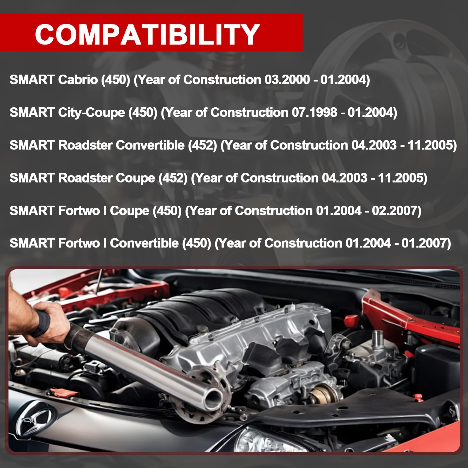 Attuatore cilindro frizione compatibile con Cabrio 450 City-Coupe 450 Roadster 452 Fortwo 450 OE# 4310021600, A4310021600, 3981000070