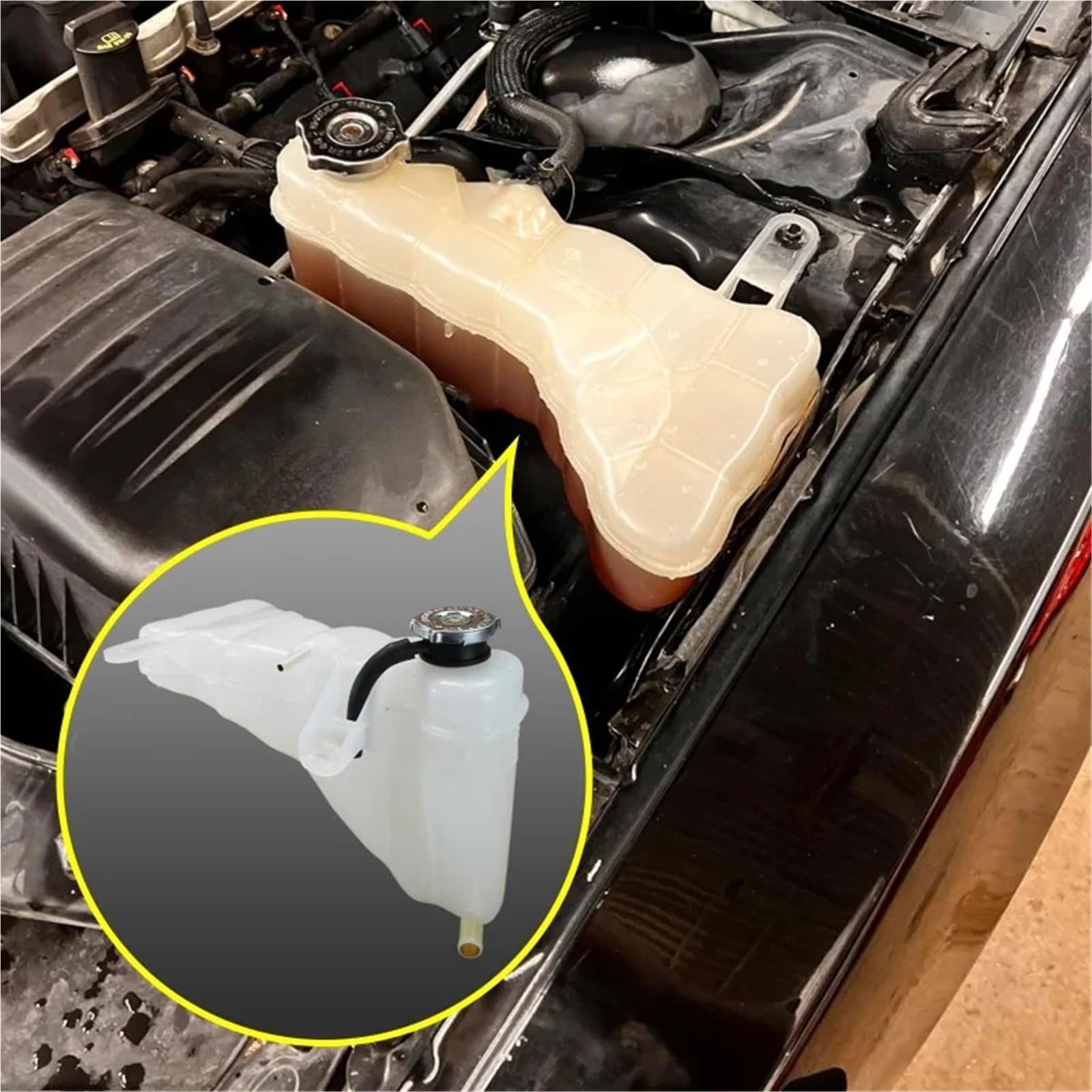 Depósito de expansión de refrigerante para Motor de automóvil Chrysler 300 con Tapa 55111260AF 55111260AE