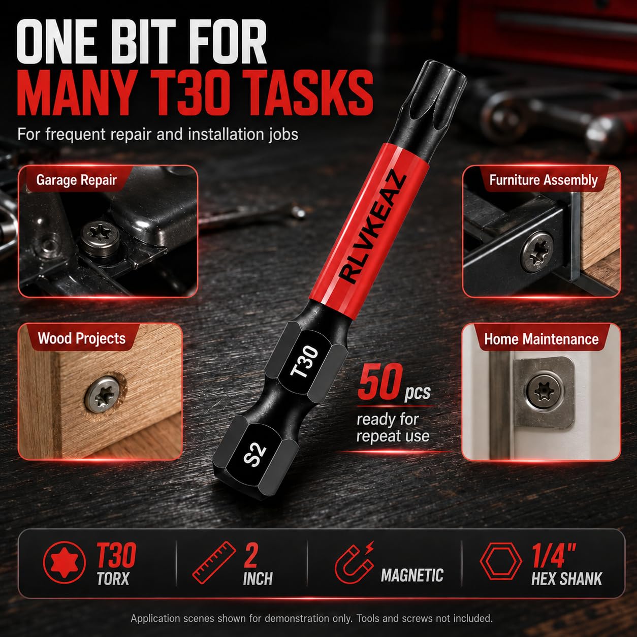 50 T30 Torx Bits - Magnetic for Impact Driver -9