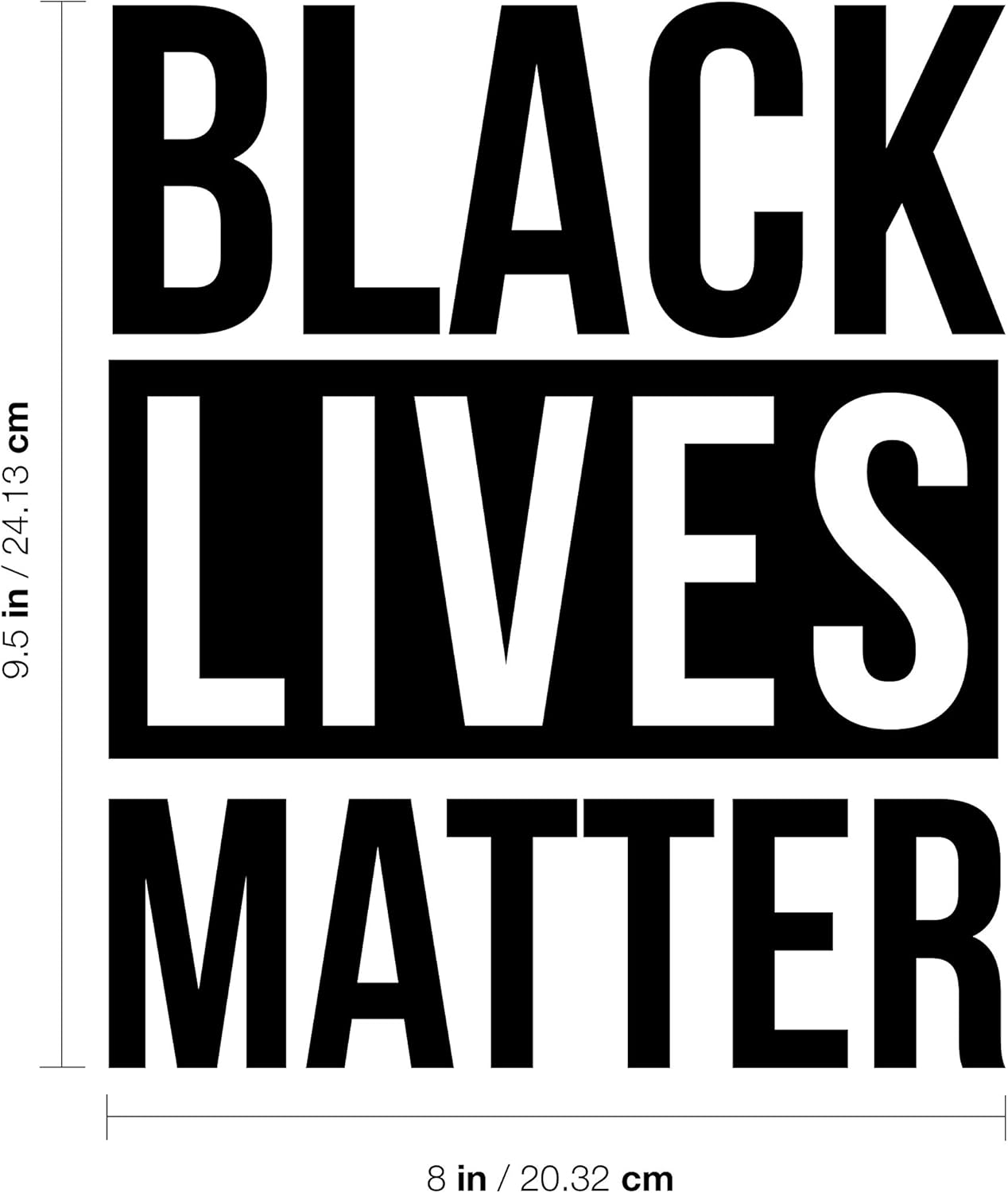 Heat Transfer Vinyl - Black Lives Matter - 9.5" x 8" - Iron On HTV Decoration Sticker for T-Shirts Sweatshirts Tank Tops Tote Bags DIY Projects (Black, 5 Pack)