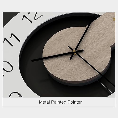 Miniatura 6 de Relojes de pared modernos silenciosos que funcionan con pilas, reloj decorativo con números grandes, relojes de pared para el hogar, cocina, sala de
