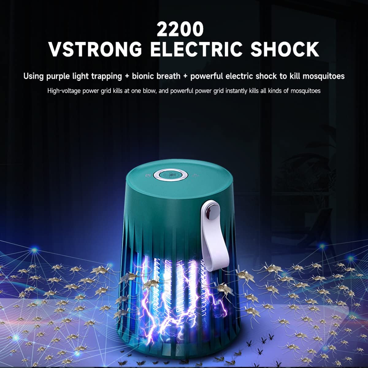 TEmkin Lampada antizanzare, antizanzare Ricaricabile con Anello per Appendere, antizanzare Elettrico Portatile USB per casa, Camera da Letto, Esterno, Campeggio, Cortile, Patio (Rosa)