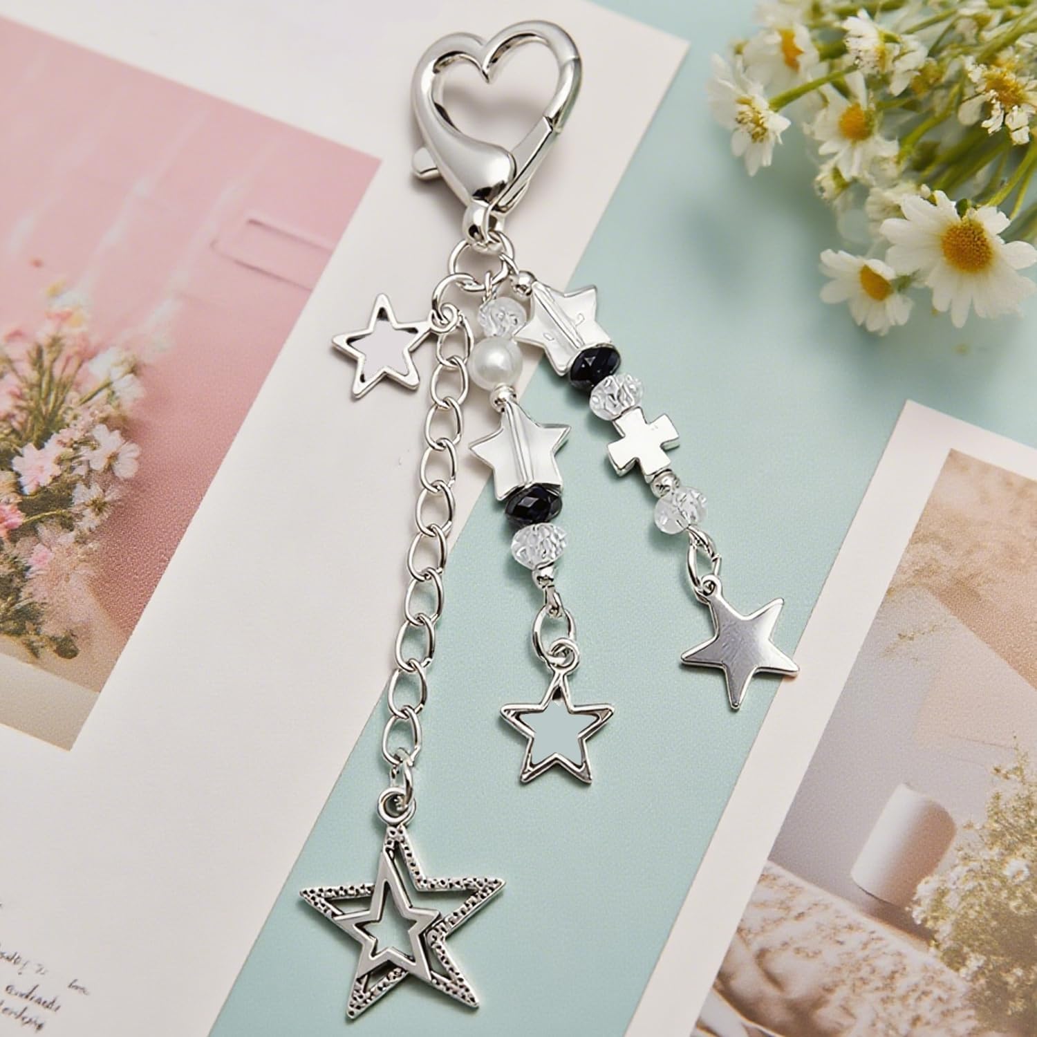 Cute Purse Charms for Handbags Heart Butterfly Strawberry Key Chain for Bags Accessories for Women Y2K Keychain Accessories - Image 5