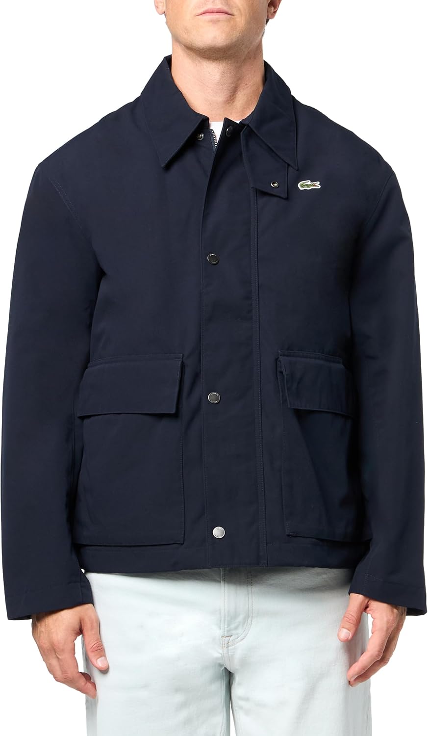 Lacoste mens Short Lightweight Water-repellent Parka