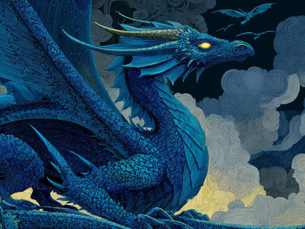 Il Drago Blu, 5000 Pezzi Puzzle Classici, per Adulti YHPGL6-507
