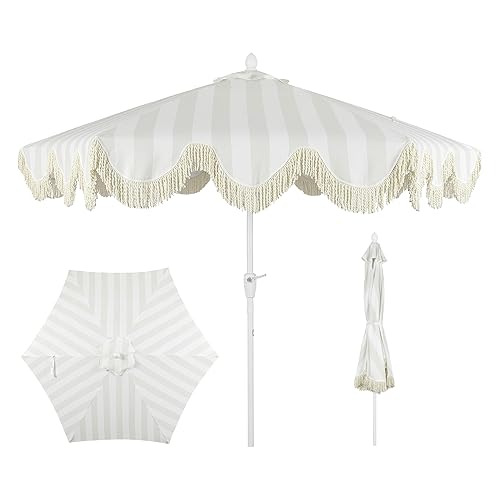 JONATHAN Y UMB1001 Collins 9 ft. Classic Cottage Tassel Market