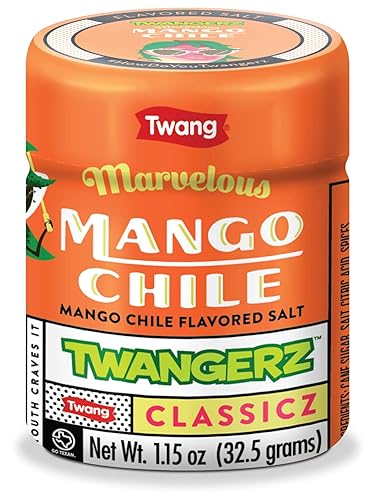 Miniatura 2 de Twang erz Snack Topping, Mango Chile, coctelera de 1.15 onzas (paquete de 20)