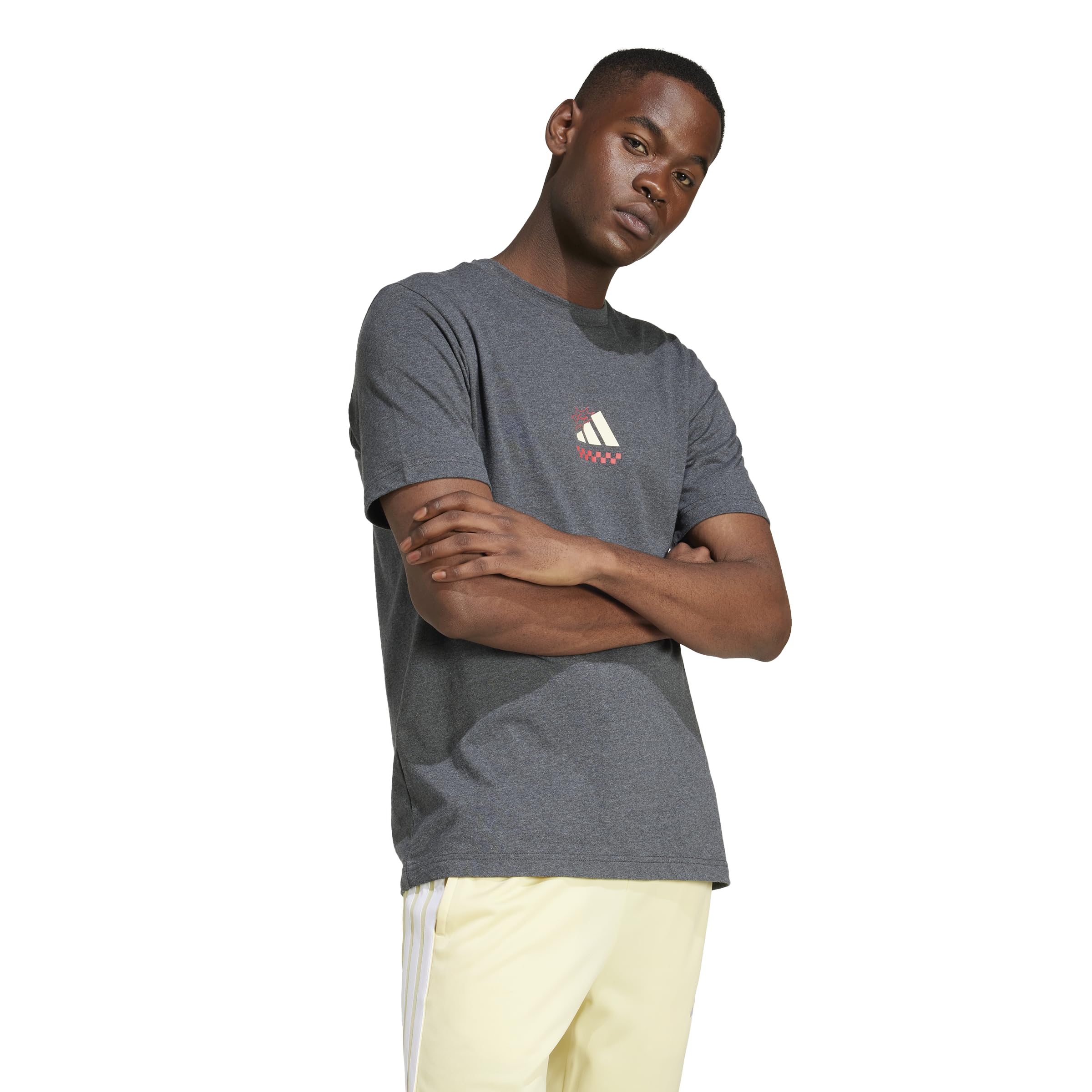 adidas Men's Lounge Pizza Graphic T-Shirt