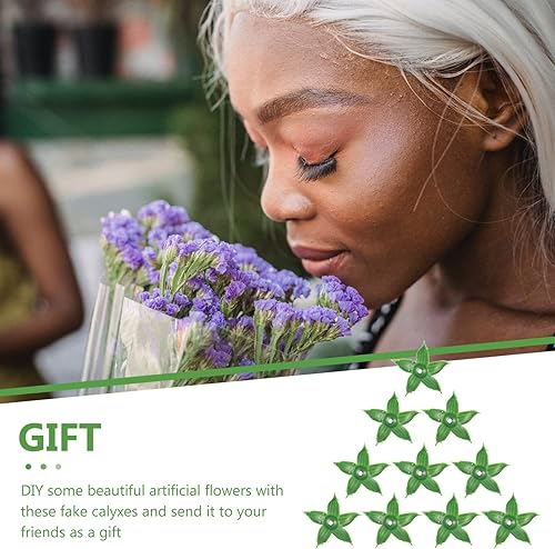 Miniatura 5 de Cáliz de flores artificiales, 120 unidades, cáliz de flores artificiales, receptáculo floral de plástico, base de flores falsas para ramo de