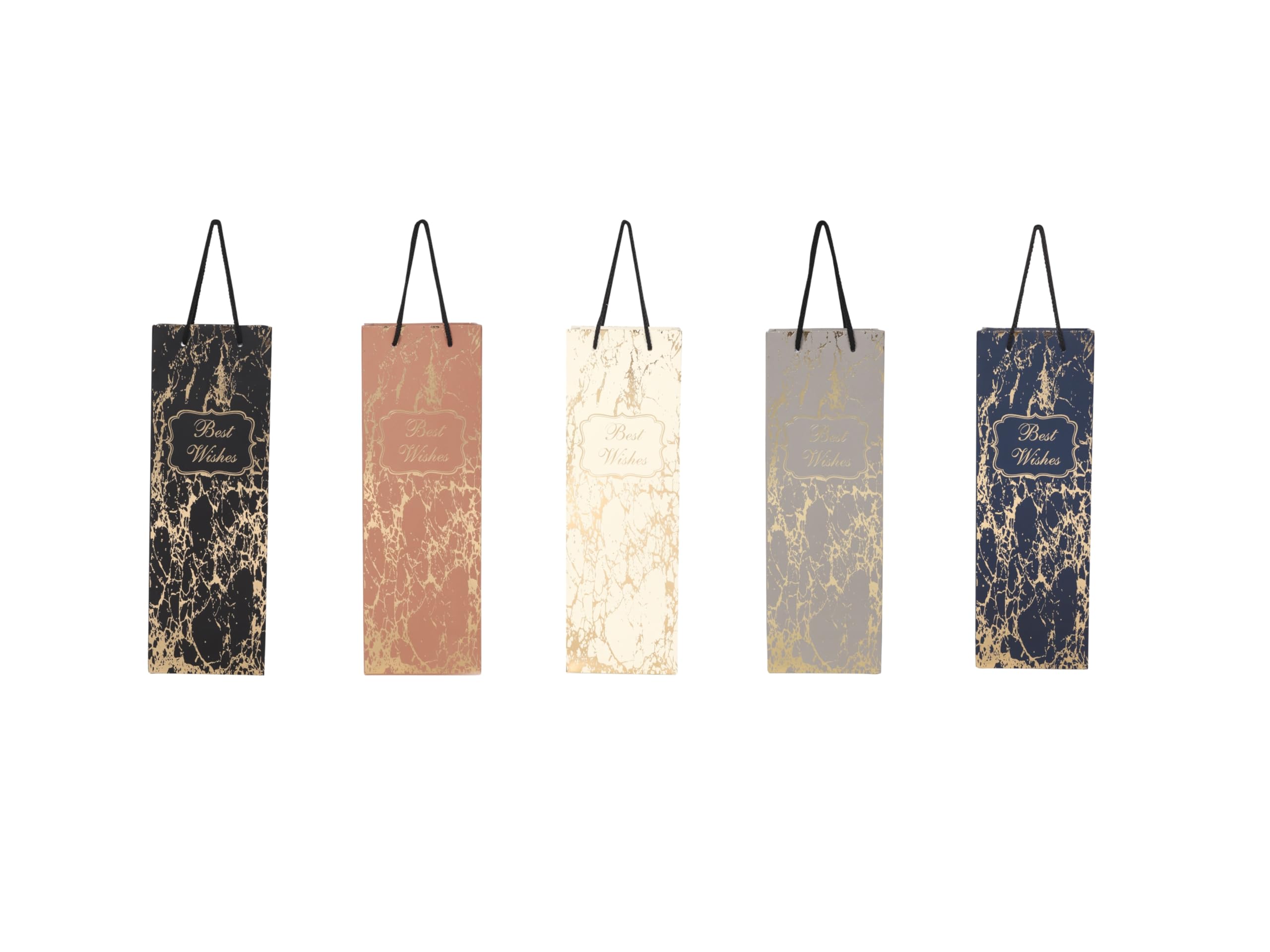 Wine Gift Paper bag | Hampton Local Wine bottle bag - Festive Pack of 5. (14 X 5 X 3.5 Inches)-image-12