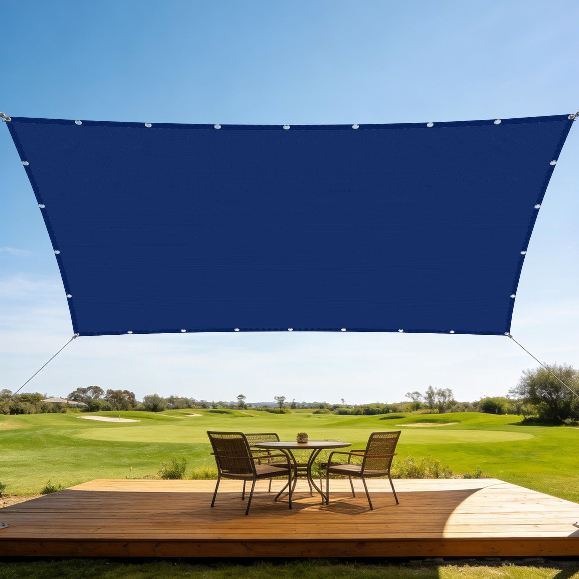 Voile d'ombrage rectangulaire anti-déchirure et imperméable 140x140 cm
