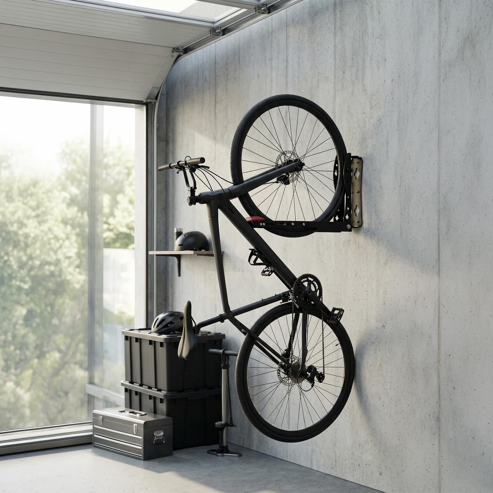 MONVELO Swivel Bike Wall Mount, Adjustable Bike Wall Rack Bike Hanger, Fits 24"-29" Tyres, Holds Up to 30kg - Image 9