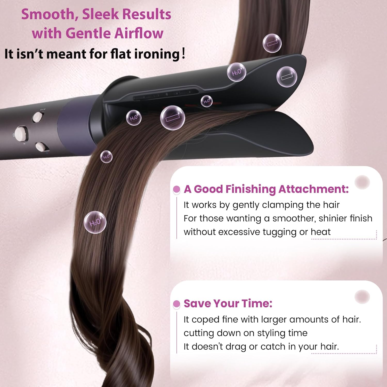 Hair Smooth Attachment and Wave Curl Diffuser Attachment for Dyson Airwrap HS01 HS05 HS08 Accessories
