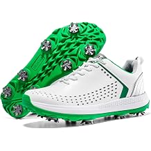 TauLene Spike Waterproof Golf Shoes with 8 Spike Golf Shoes Golf Training Sport Sneakers