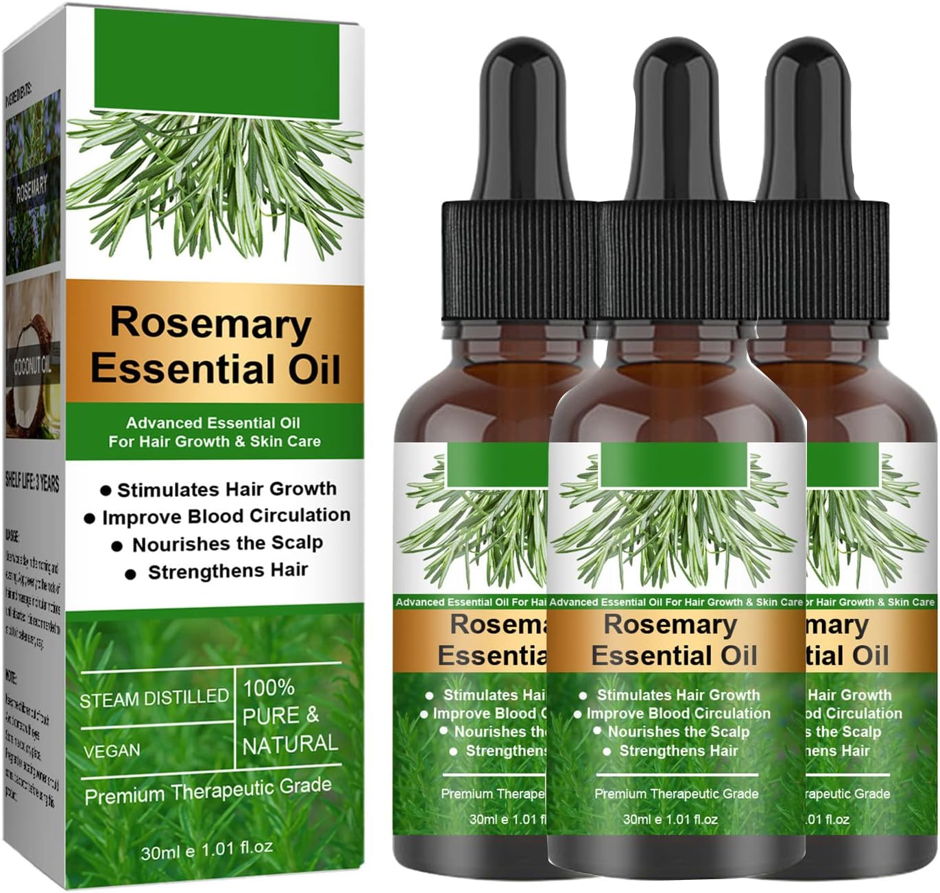 Ingzy Rosemary Hair Growth Oil Hair Growth Serum Prevent Hair Loss