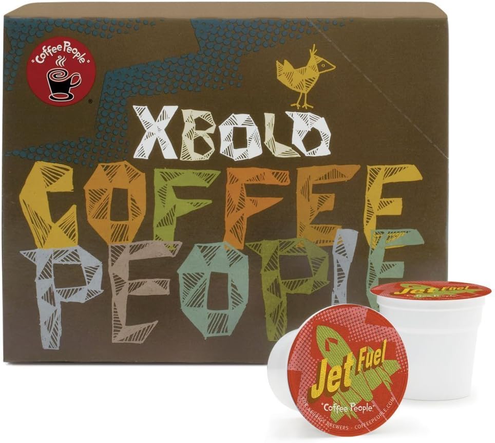Coffee People Dark Roast, Jet Fuel, K-Cup Portion Pack for Keurig Brewers 24-Count