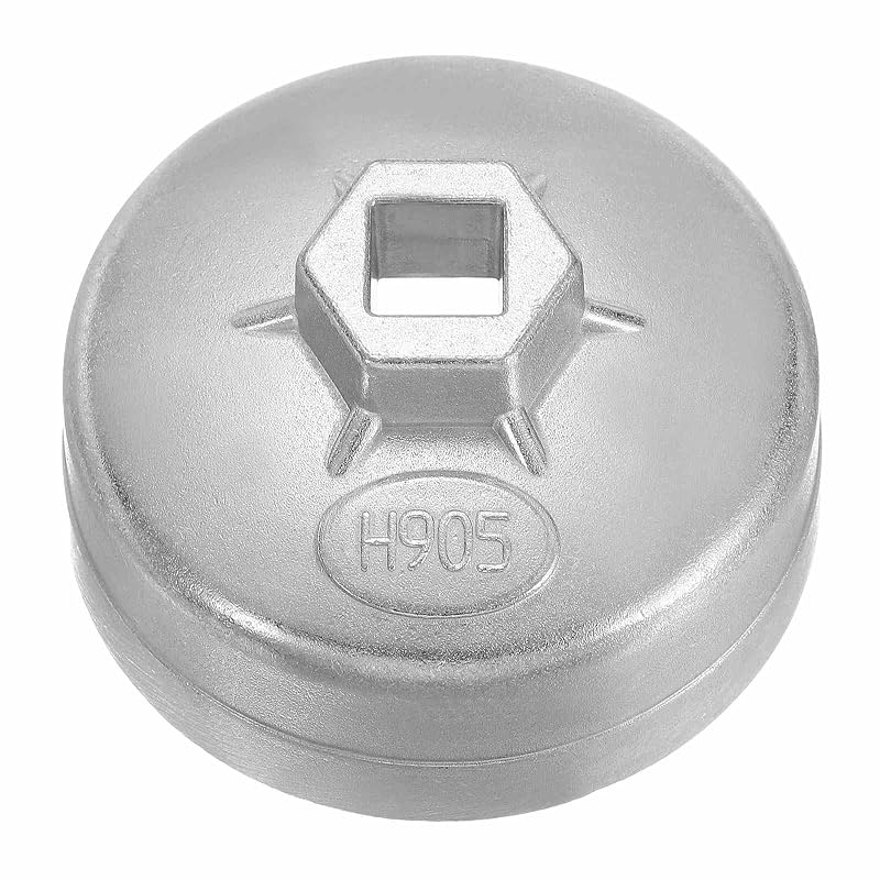 Chave tipo copo para filtro de óleo HARFINGTON, 15 estrias, diâmetro interno de 73 mm, encaixe quadrado de 1/2 pol., alumínio