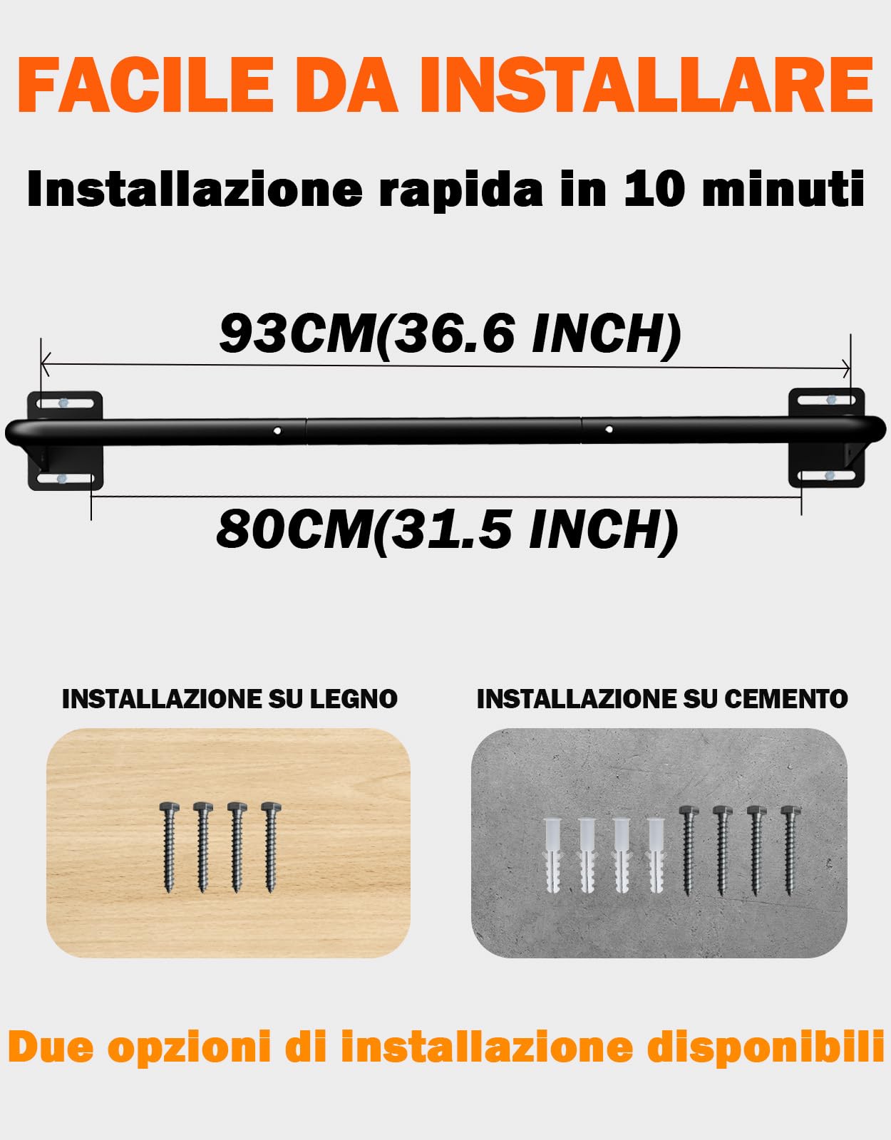 Fitarc Barra per trazioni da parete, resistente, per trazioni, per porta, struttura in acciaio, attrezzatura da palestra domestica