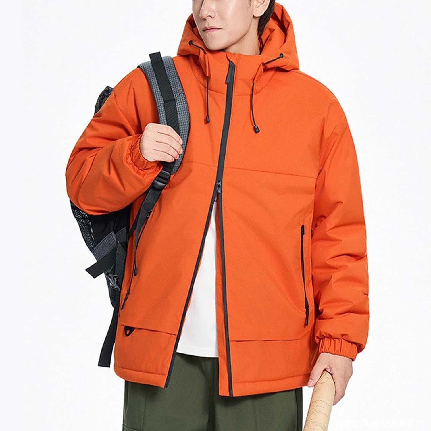 bmkBWO Winter Coats for Men,Full Zip Snowboard Waterproof Ski Outerwear Fleece Lined Winter Coat
