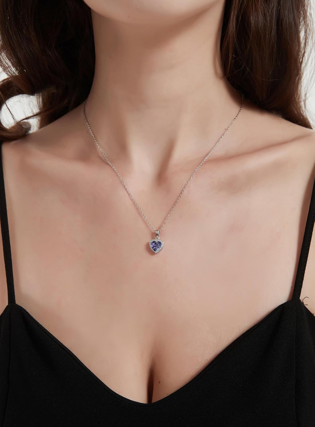 UDYLGOON Valentines Day Gift Cubic Zirconia LOVE Heart Jewelry Set Earrings Necklace Bracelet Set for Women Wedding Party Anniversary Birthday - Image 4