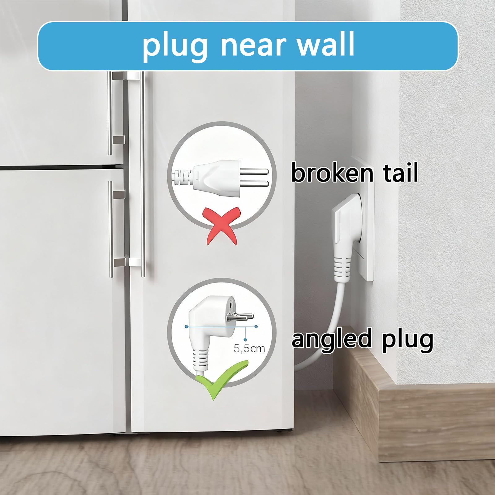 Câble de Rallonge Schuko Spiralé 3 x 1,0 mm² IP20 0,6-2m